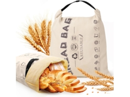 Conjunto De 2 Sacos Reutilizáveis Para Conservar Pão Caseiro, Em Algodão E Cera De Abelha, 42 × 32 Cm