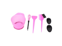 2026 kit de Tinte para Cabello Profesional Con Cepillo, Bol Mixer Y Protector de Orejas Portátil Rosa