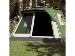 Vidaxl Tenda Familiar Cabana 7 Pessoas Libertação Rápida Verde