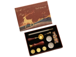 Kit De Carimbos Com Miçangas, Colher, Vela E Aquecedor De Cera Para Envelopes, Cartas, Casamentos, Presentes E