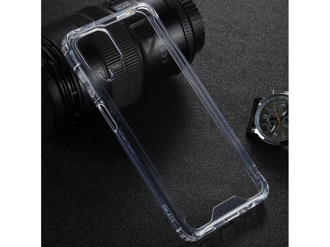 Capa Protetora De Tpu Transparente À Prova De Choque Com Quatro Cantos Pc Para Samsung Galaxy A12