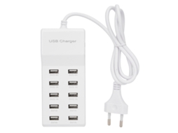 Estação De Carregamento Usb (carregamento Rápido De 10 Portas) Adaptador De Energia