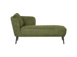 Chaise Longue À Esquerda BELIANI Artheze de Tecido Verde Escuro 148x64x70