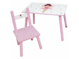 Conjunto de Mesa e Cadeiras para Crianças FUN HOUSE Dancer Ballerina Infantil