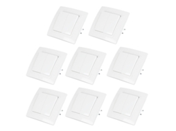 Interruptor de parede europeu 2 gang 1 via 10a 250v painel de luz para casa escritório hotel (8pcs) | S/MARCA