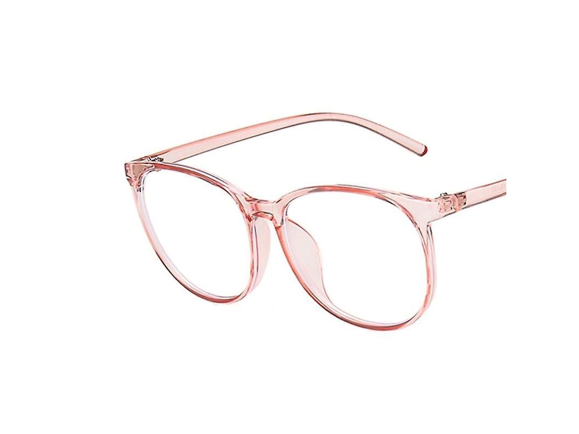 Óculos Anti Luz Azul Filtro Redutor Quadrado Leve Unisex com Armacao Transparente Rosa
