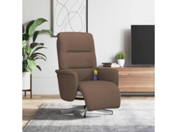 Vidaxl Cadeira De Massagens Reclinável C/ Apoio De Pés Tecido Castanho