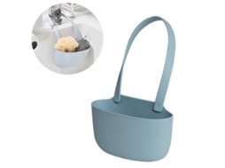 Suporte para Esponja de Pia com Drenagem TPR Branco Cinza Azul Claro (13x8,2x5,5cm)