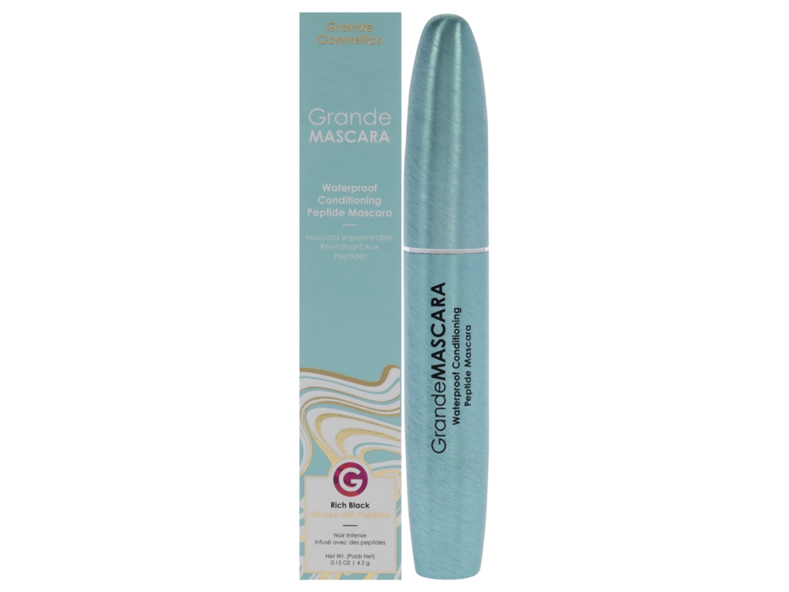 GRANDE COSMETICS Grande Máscara Condicionadora à Prova d'Água com Péptidos Preta Para Mulheres 0,15 oz Máscara