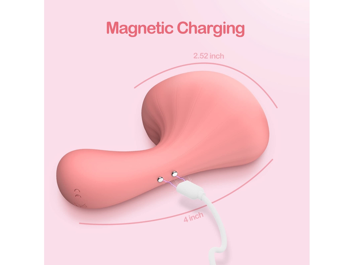 Mini Vibrador com 10 Modos de Vibração Brinquedo Sexual para Mulheres Rosa VEANXIN