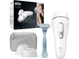 Depiladora Luz Pulsada BRAUN Silk·expert Pro 3 PL3121 (IPL - Multi-zonas - Branco e Prateado)