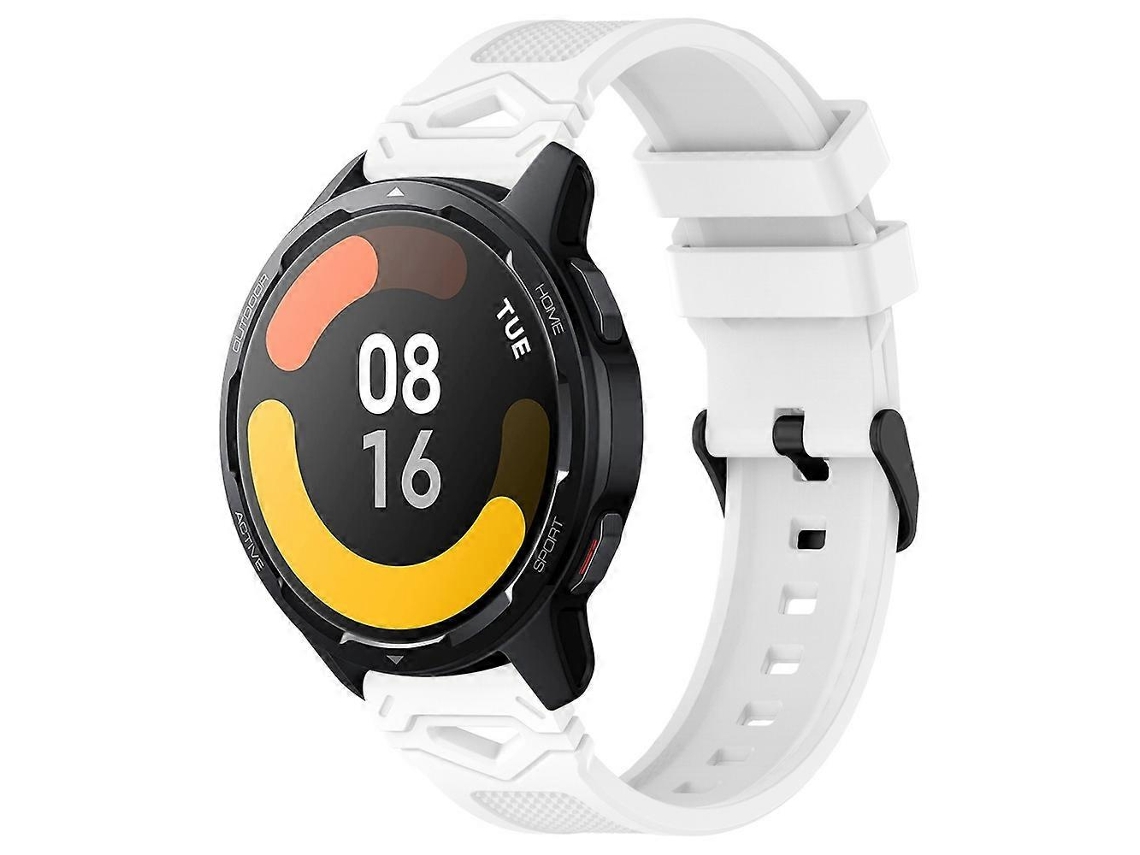 Pulseira De Silicone Preta Com Fivela Pontilhada Para Xiaomi Watch 22mm