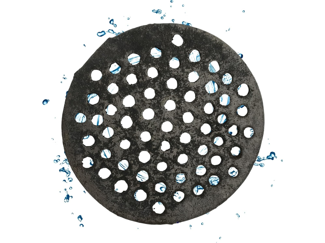 Tampa Para Ralo De Piso De Porão, Grelha Redonda Reforçada Em Ferro Fundido, 17,8 Cm