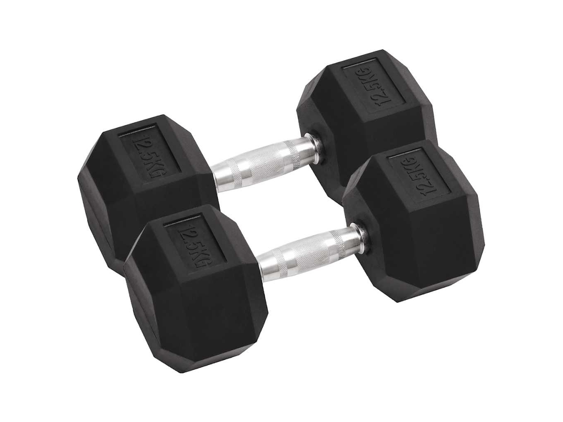 Vidaxl Halteres 2 Pcs 12,5 Kg Total Ferro Fundido