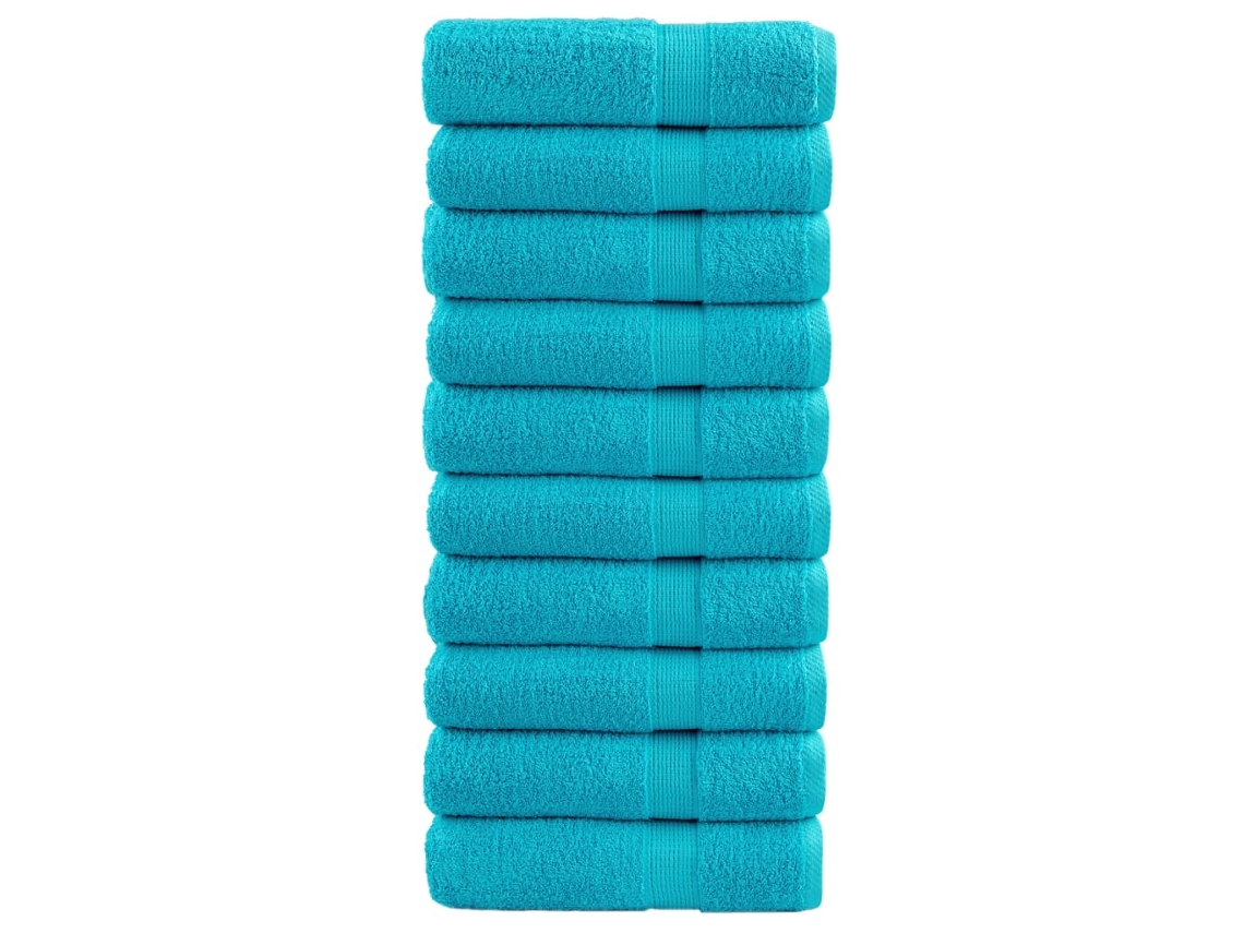 Vidaxl Toalhas De Banho Premium Solund 10pcs 70x140cm 600gsm Turquesa
