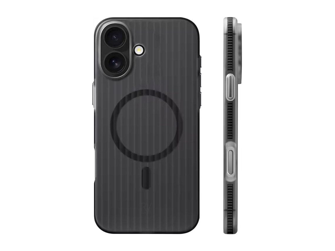 Capa Rvelon Corrugated Magsafe Para Iphone 17 - Preta