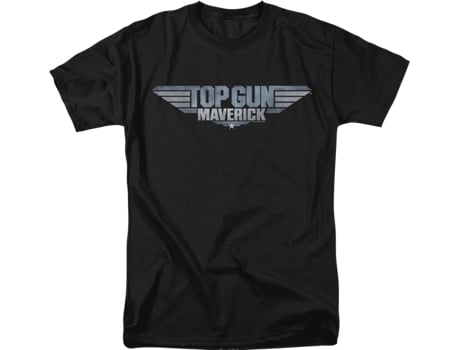 T-Shirt Unissexo DEEPSTONE Movie Logo Top Gun: Maverick Preto Xxl