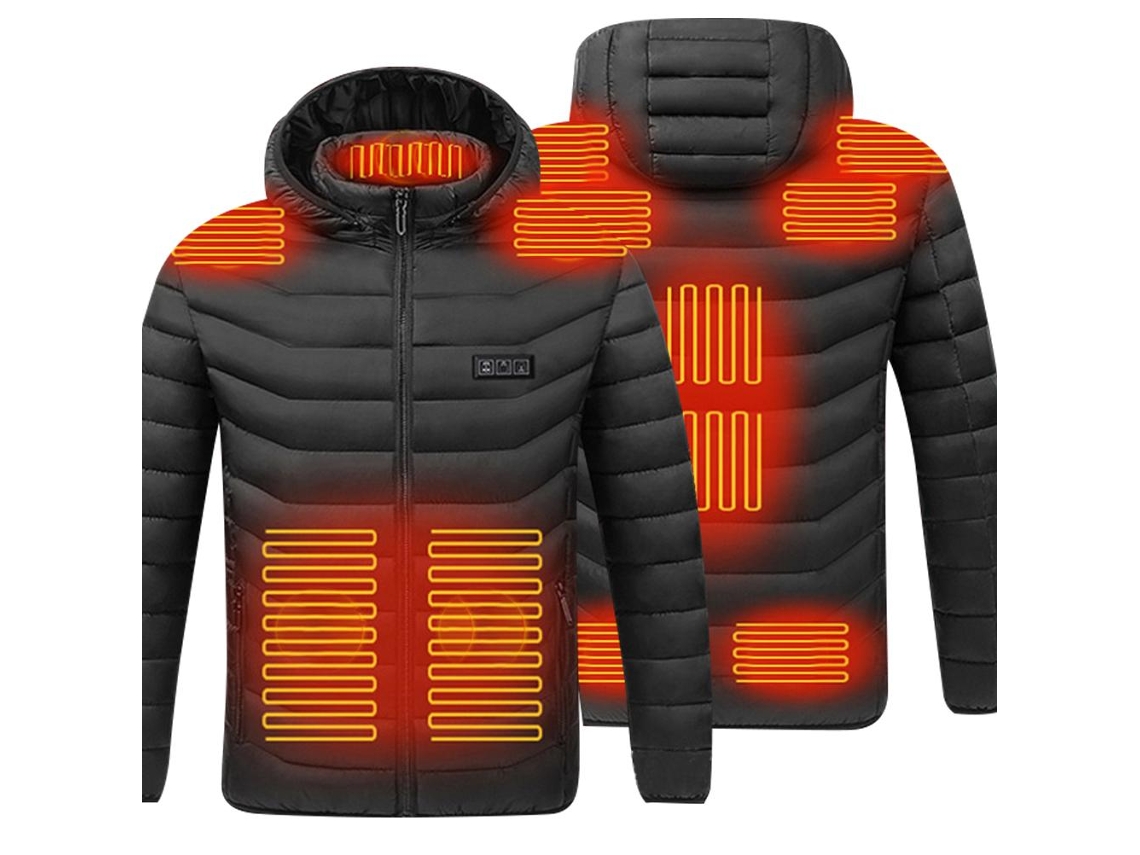 2026 chaqueta Electrónica Calefactada com Capuz Removível, 3 Velocidades, 11 Zonas de Calor, Chaqueta Leves de Plumão para Homens e Mulheres