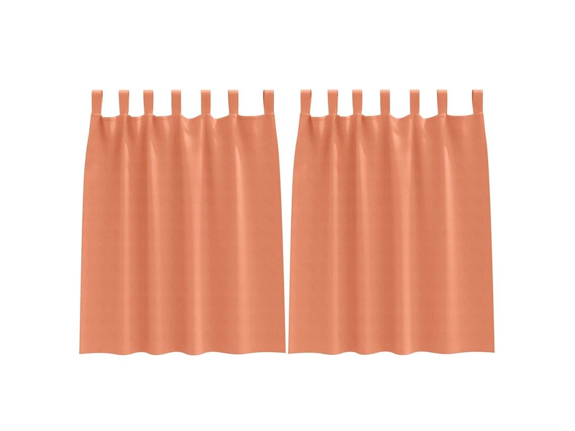 Conjunto 2 Cortinas Opacas Vidaxl Castanho Poliéster (140 X 140 Cm)