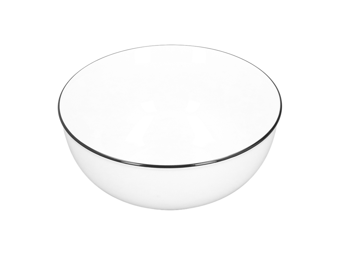 Tigelas De Cerâmica Duráveis Black Line Para Saladas, Sopas, Ensopados, Sobremesas, Macarrão, 8 Polegadas