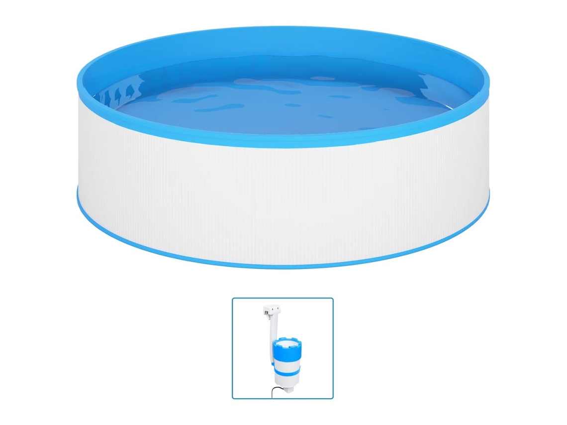 Piscina splasher VIDAXL Aço (350 x 90 cm)