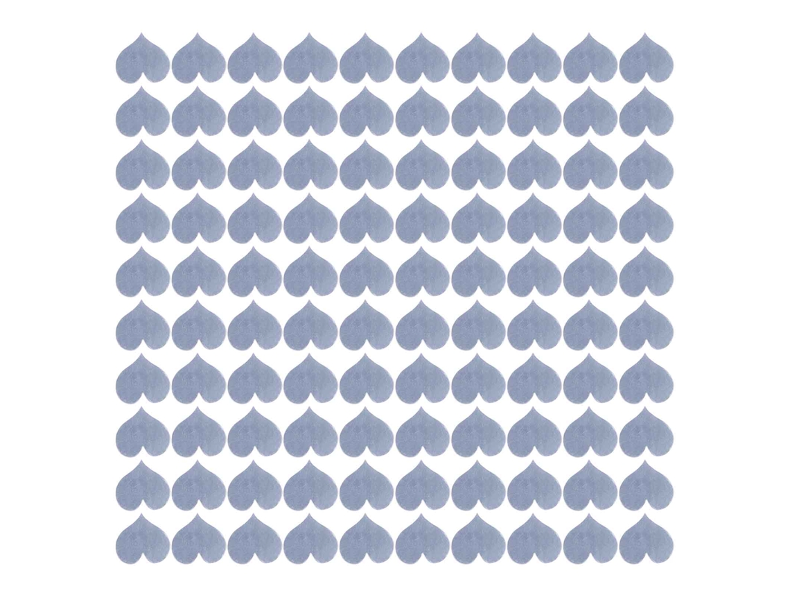 Decal De Parede Espelho Autoadesivo Forma Coração Decorativa 100 Unidades