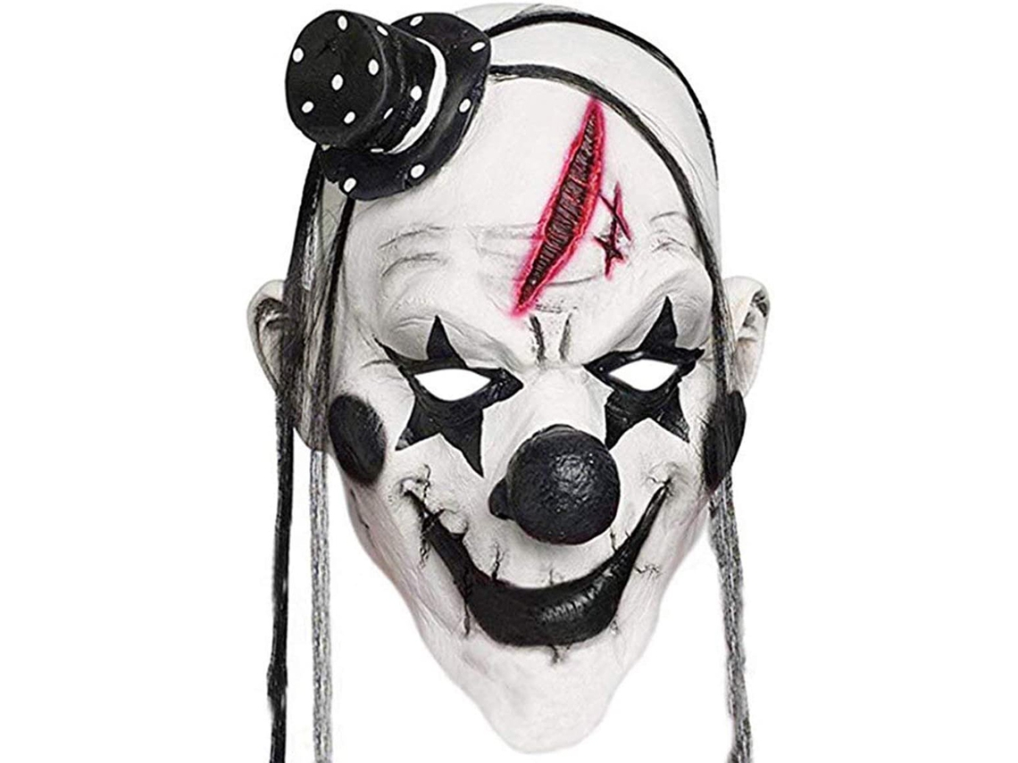 Máscara de Palhaço Assustadora de Látex Halloween Props Carnaval MARCA