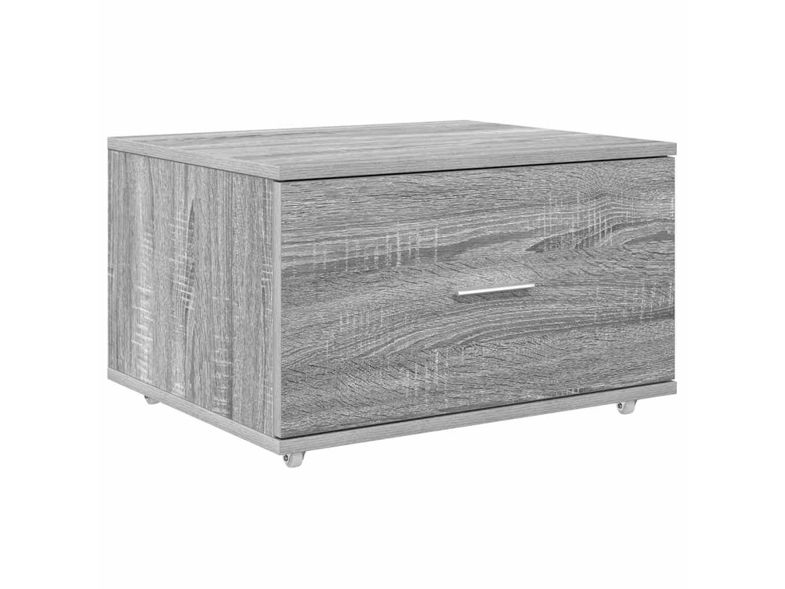Gabinete de Gavetas com Roda Cinza Sonoma MAISON EXCLUSIVE (55x45x31 cm)