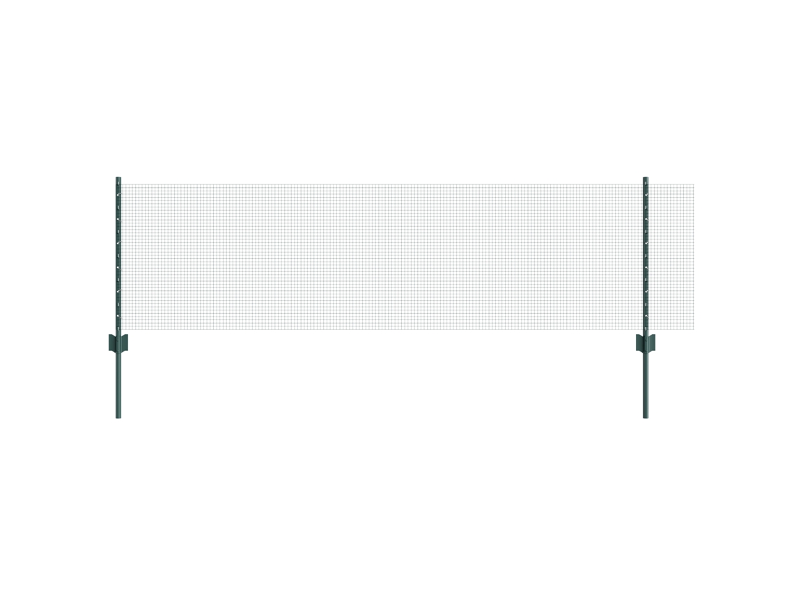Conjunto 1 Cerca Externa Vidaxl Verde Aço (50 X 0,6 M)