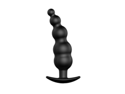Plug Anal Silicone Bubbles Preto PRETTYLOVE