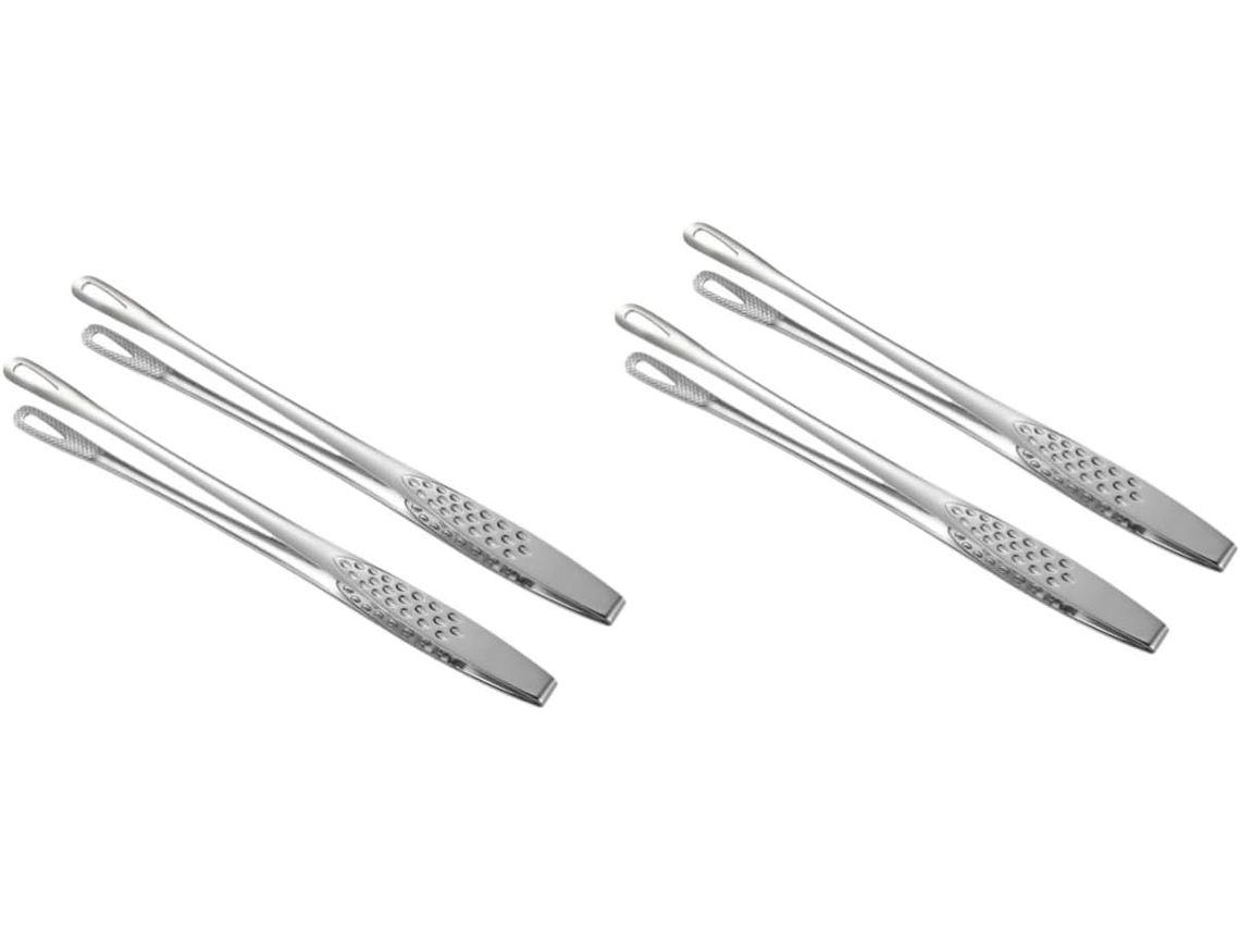 Conjunto De 2 Pinças Para Churrasco Em Aço Inoxidável Toyvian, Utensílio De Cozinha Prático Para Cozinhar, Servir E
