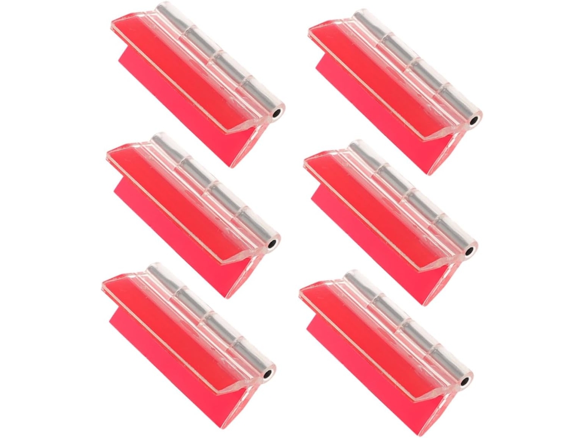 Conjunto De 6 Dobradiças Transparentes Acrílico Autoadesivas Para