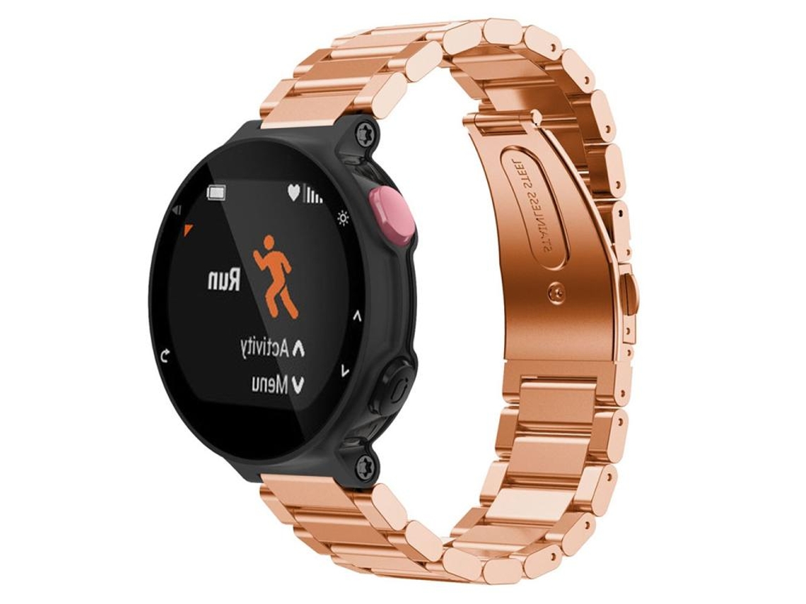 Bracelete para Garmin XIAOMOYU Forerunner 220 / 735 / 735xt / 230 / 235 Metal Liberação Rápida Três Contas Ouro Rosa