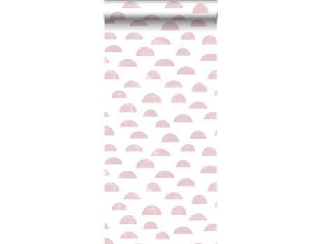 Papel de Parede ESTAHOME (0,53 x 10,05 m - Tecido - Rosa)