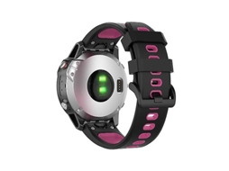 Bracelete de Smartwatch para Garmin Fenix 7/Epix Preto Rosa Vermelho VENISYMLIS