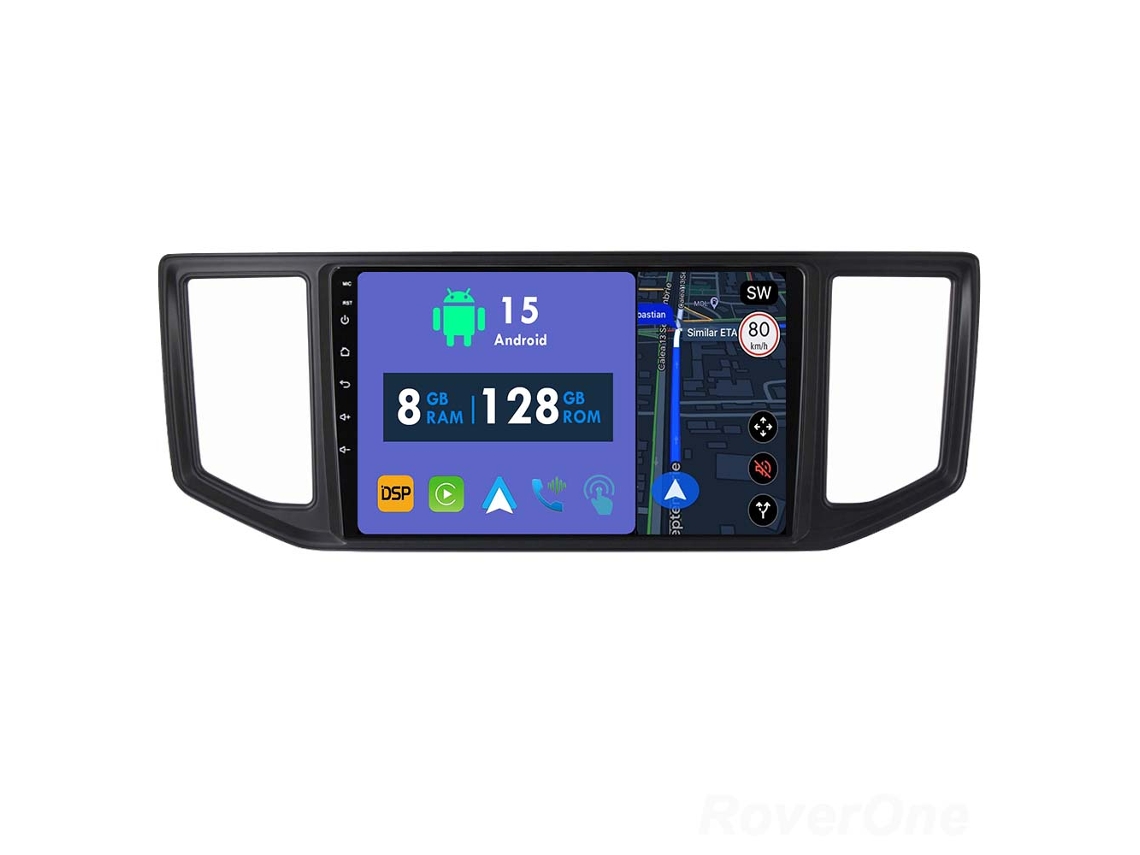 Auto Rádio Carro Bluetooth Autoradio 8GB RAM 128G ROM CarPlay Navegação GPS Ecrã Táctil RoverOne para Volkswagen Crafter 2017-2021  
