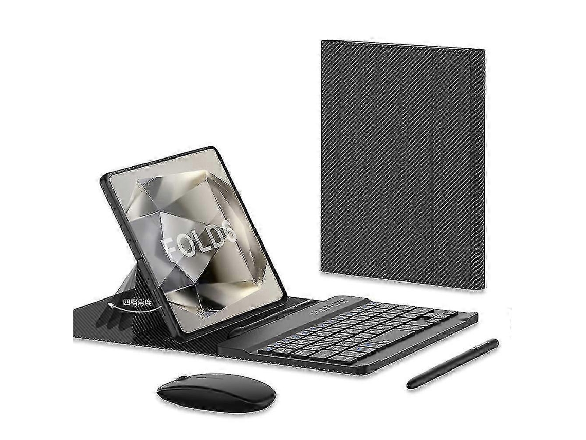 Capa Com Teclado Bluetooth, Couro