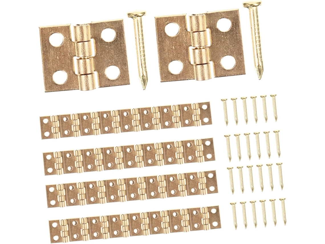 50 De Mini Latão Com Pequenas Para Caixas Joias, Baús E Artesanato