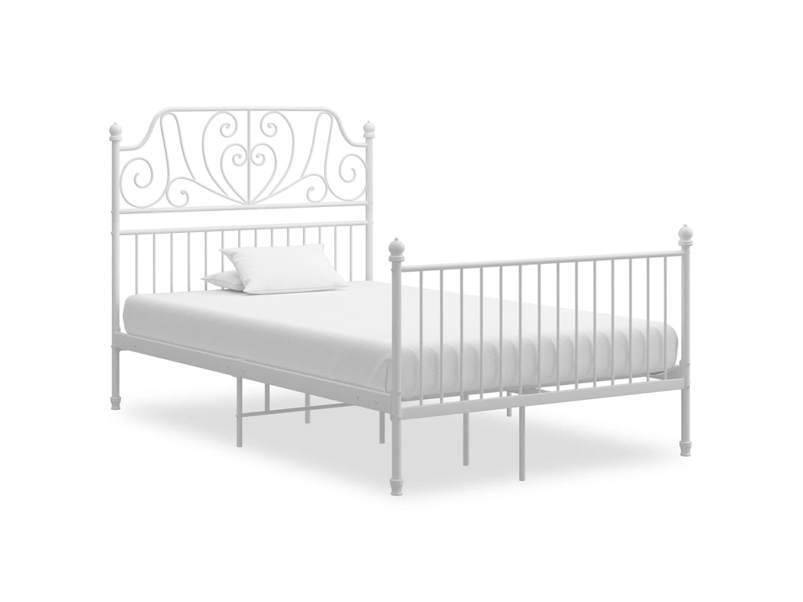 Estrutura De Cama 120x200 Cm Metal Branco