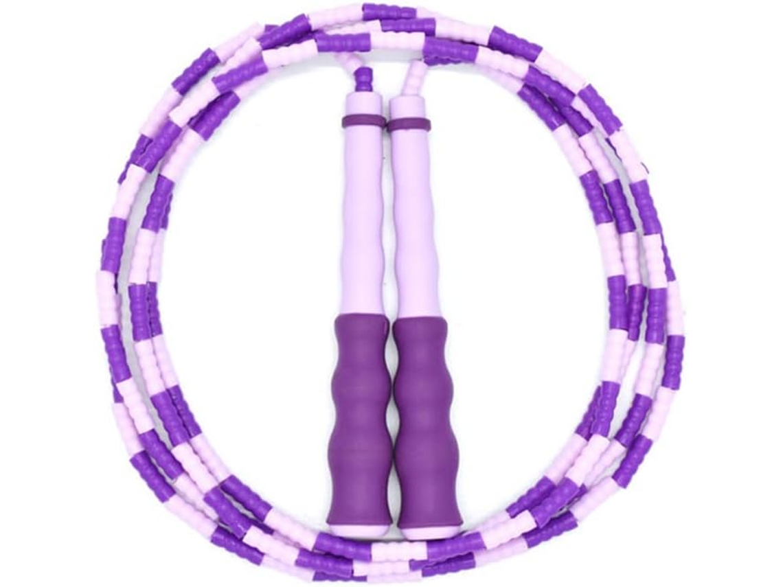 Corda De Pular Skill Jumping Em Bambu, Pvc, Para Iniciantes, Crianças E Adultos, Com Contas Macias, Segmentada E Que Não