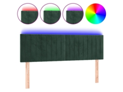 Led Headboard, Led Headboards Vidaxl Verde Veludo (144 X 5 X 78/88 Cm)