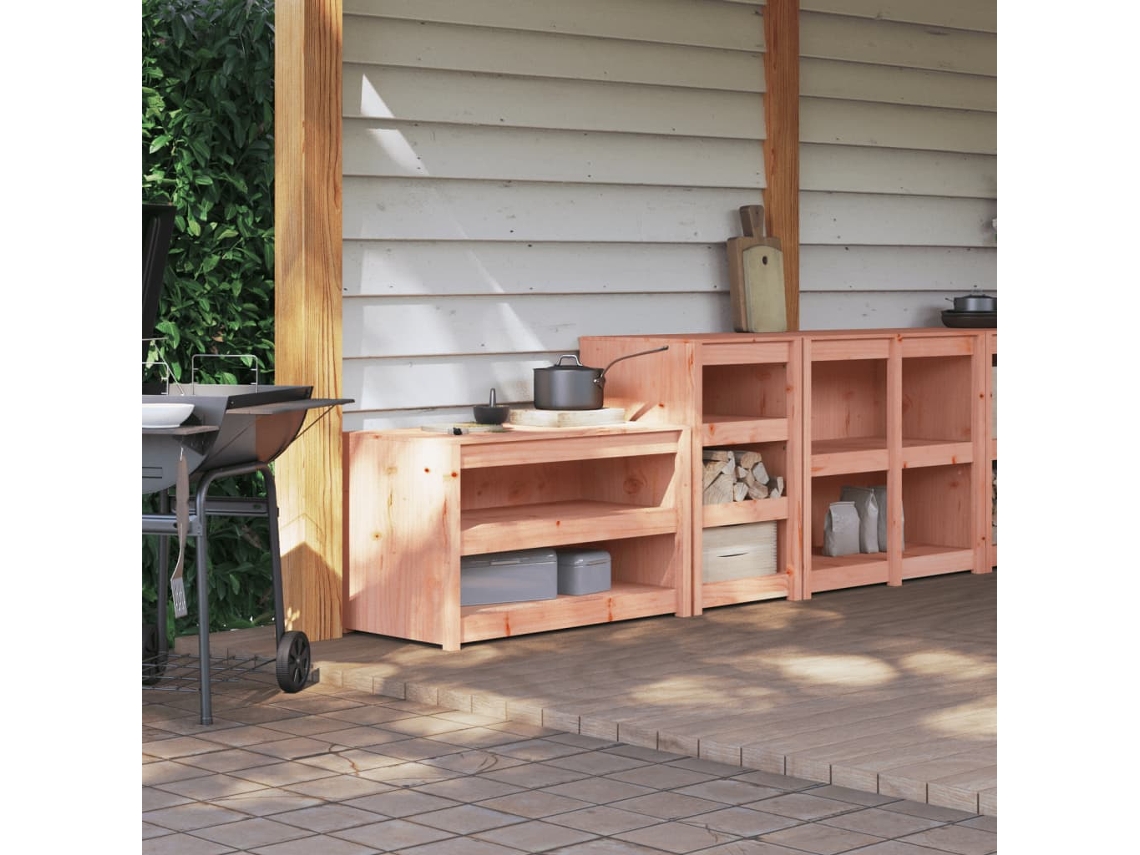 Vidaxl Armários De Cozinha P/ Exterior Meppel 2 Pcs Madeira De Douglas Maciça