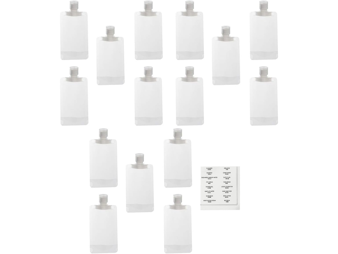 Conjunto De 16 Loções De Viagem À Prova D'água De 100ml Em Pet Para Cosméticos.