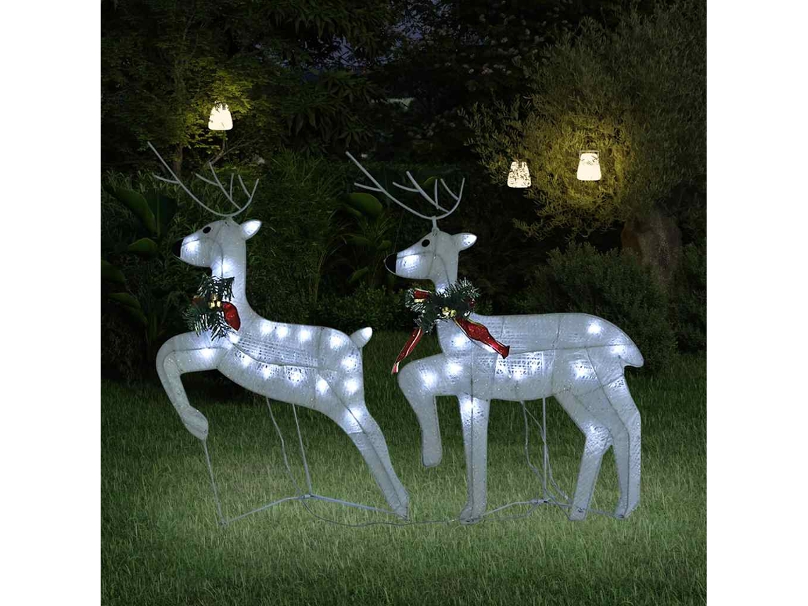 Vidaxl Renas De Natal 2 Pcs 40 Leds Branco