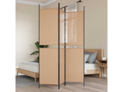 Vidaxl Divisória De Ambiente De 3 Painéis Bege 150 X 200 Cm Tecido