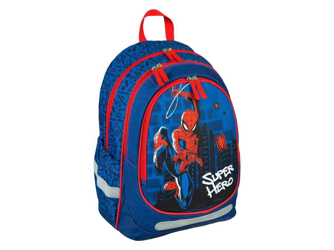 Mochila Escolar Ergonômica Do Homem Aranha Disfarçado, Com Compartimento Refletor E Porta Garrafa. Undercover