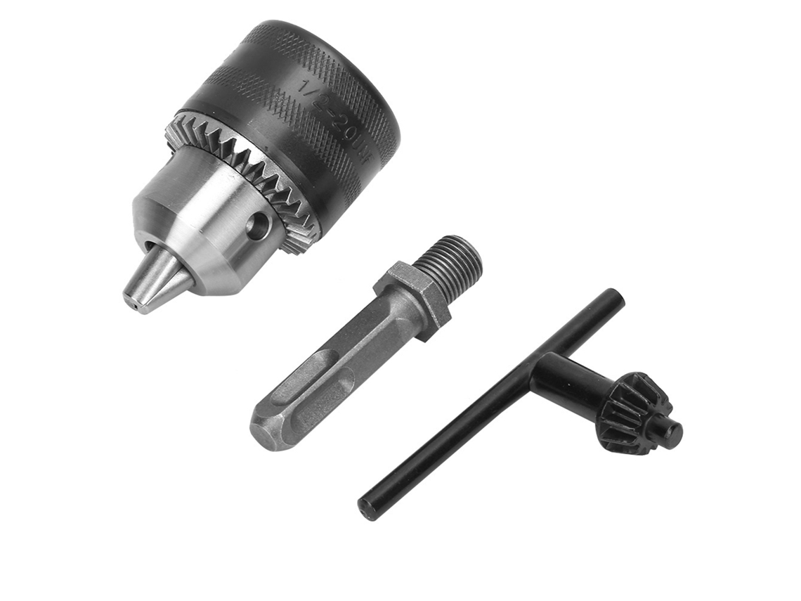 Mandril De Broca Tipo Llave 1/2‑20unf Com Vara De Conexão De Conversão De Quatro Buracos E Cabos Quadrados 1.5‑13mm