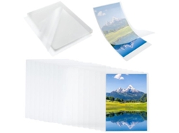 Lâminas De Proteção 100 Unidades - Sacos De Lâminas Transparentes - 22 X 16 Cm - 0,1 Mm Espessura - Apropriado Para Escolas/oficinas - Ideal Para Ids