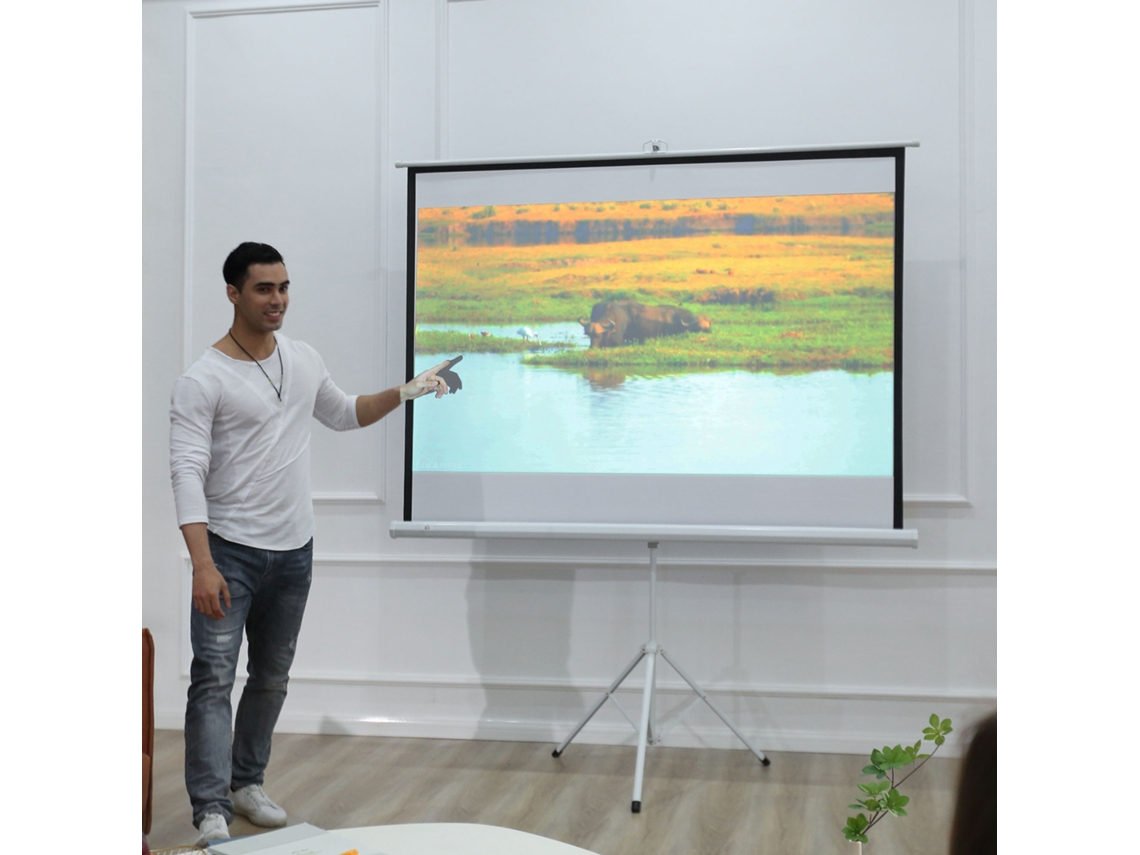 4:3 Projection Screen Cinema Screen Presentation Screen For Home Or Office White