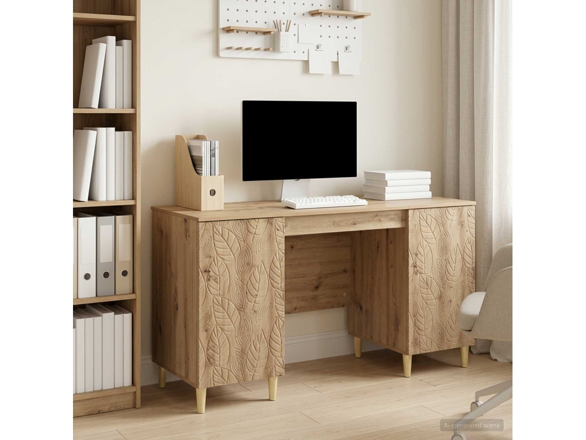 Vidaxl Mesa Carvalho Arttisan 142,5 X 50 X 75 Cm Derivados De Madeira